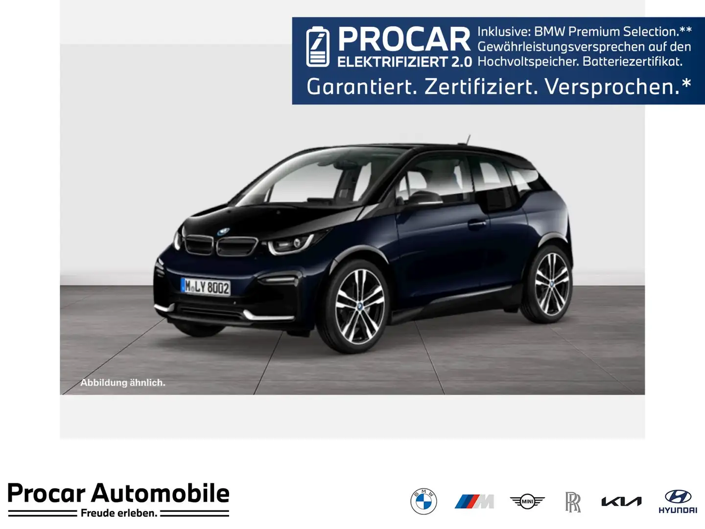 BMW i3 s 120ah Aut Nav LED h&k Glasd Drive+Park 20" Blau - 1