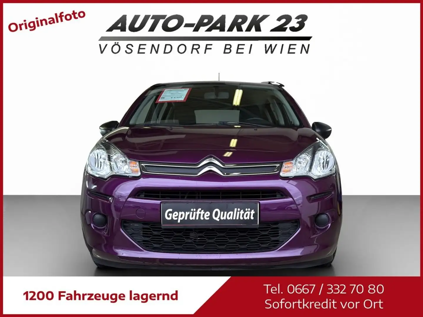 Citroen C3 C3 VTi*NUR 69.000KM*NEUES-PICKERL 8/2027*MOD2016 Violett - 2