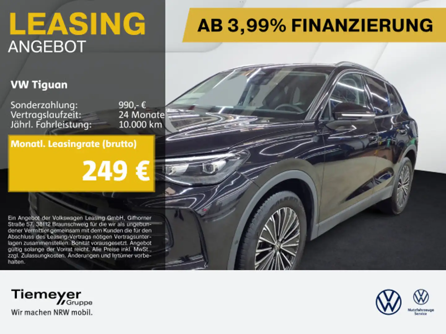 Volkswagen Tiguan 1.5 eTSI DSG LIFE NAVI AHK KAMERA LM18 Schwarz - 1