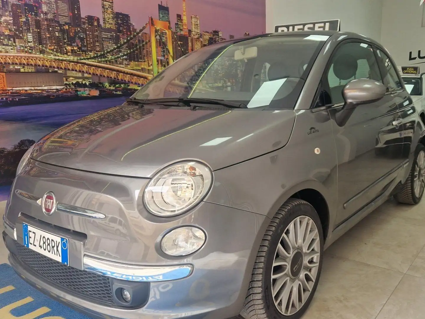 Fiat 500 500 III 1.3 mjt 16v Lounge 95cv my14 Gris - 2