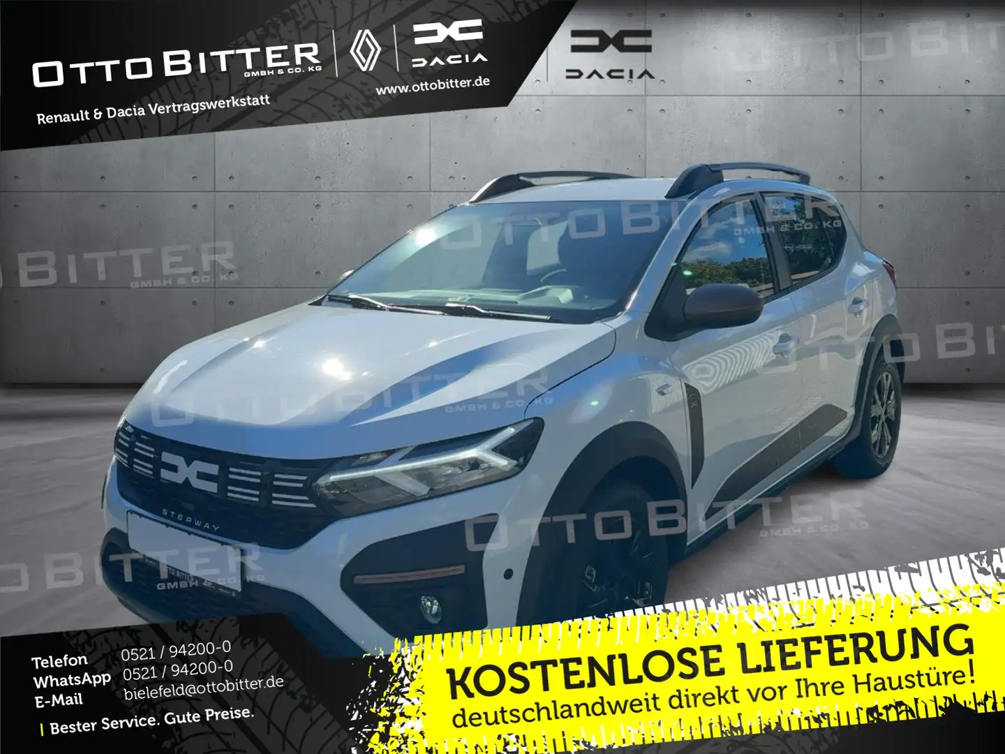 Dacia Sandero Stepway Extreme ECO-G100 CITY/NAVI/SITZH Alb - 1
