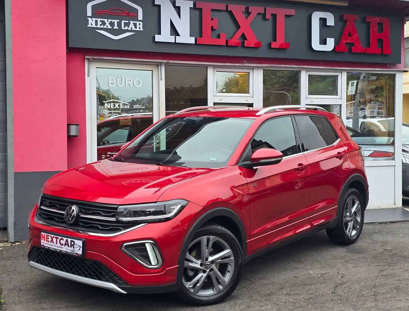 Volkswagen T-Cross 1.0 TSI R-Line|DSG|Virt.Co|Kamera|1JahrV Rouge - 1