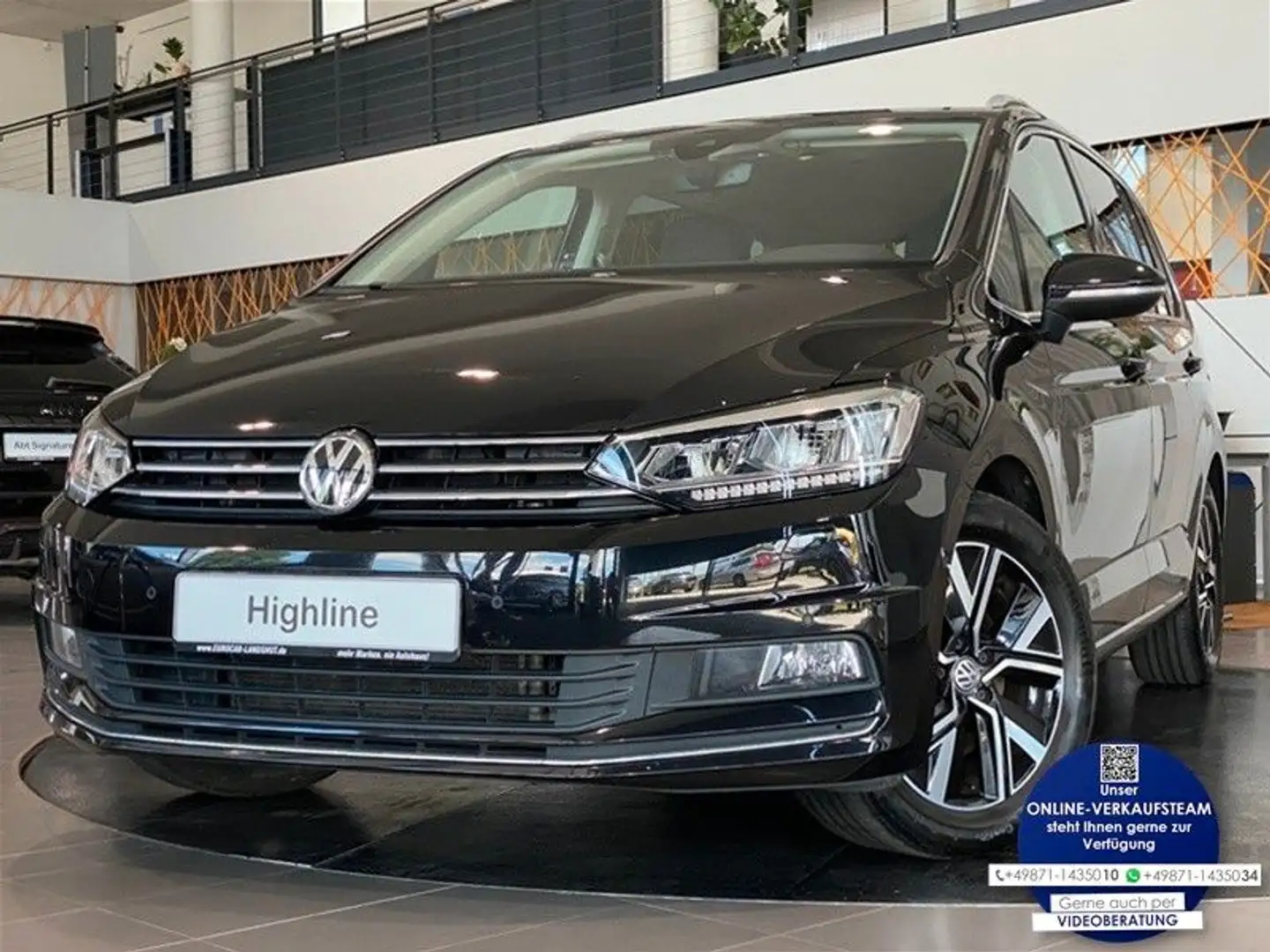 Volkswagen Touran 2.0 TDI Highline Navi Kamera ACC KiSi AHK Nero - 1