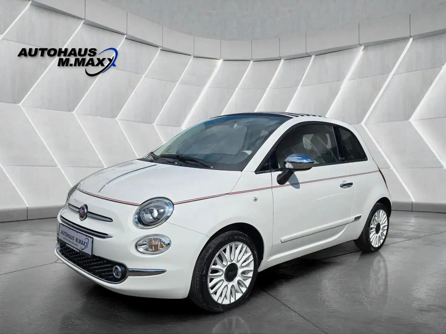 Fiat 500C DolceVita Navi DAB+ Leder CarPlay PDC Weiß - 1