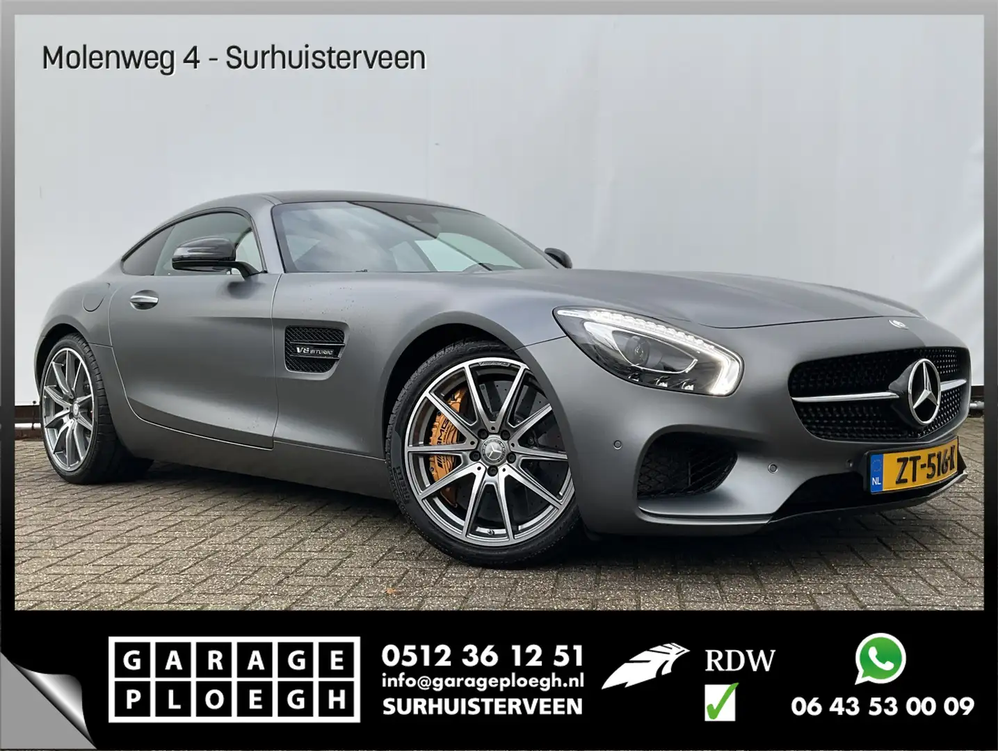 Mercedes-Benz AMG GT 4.0 S Frozen-Grey Pano. Keramisch Nav/Cam Burmeste Gris - 1