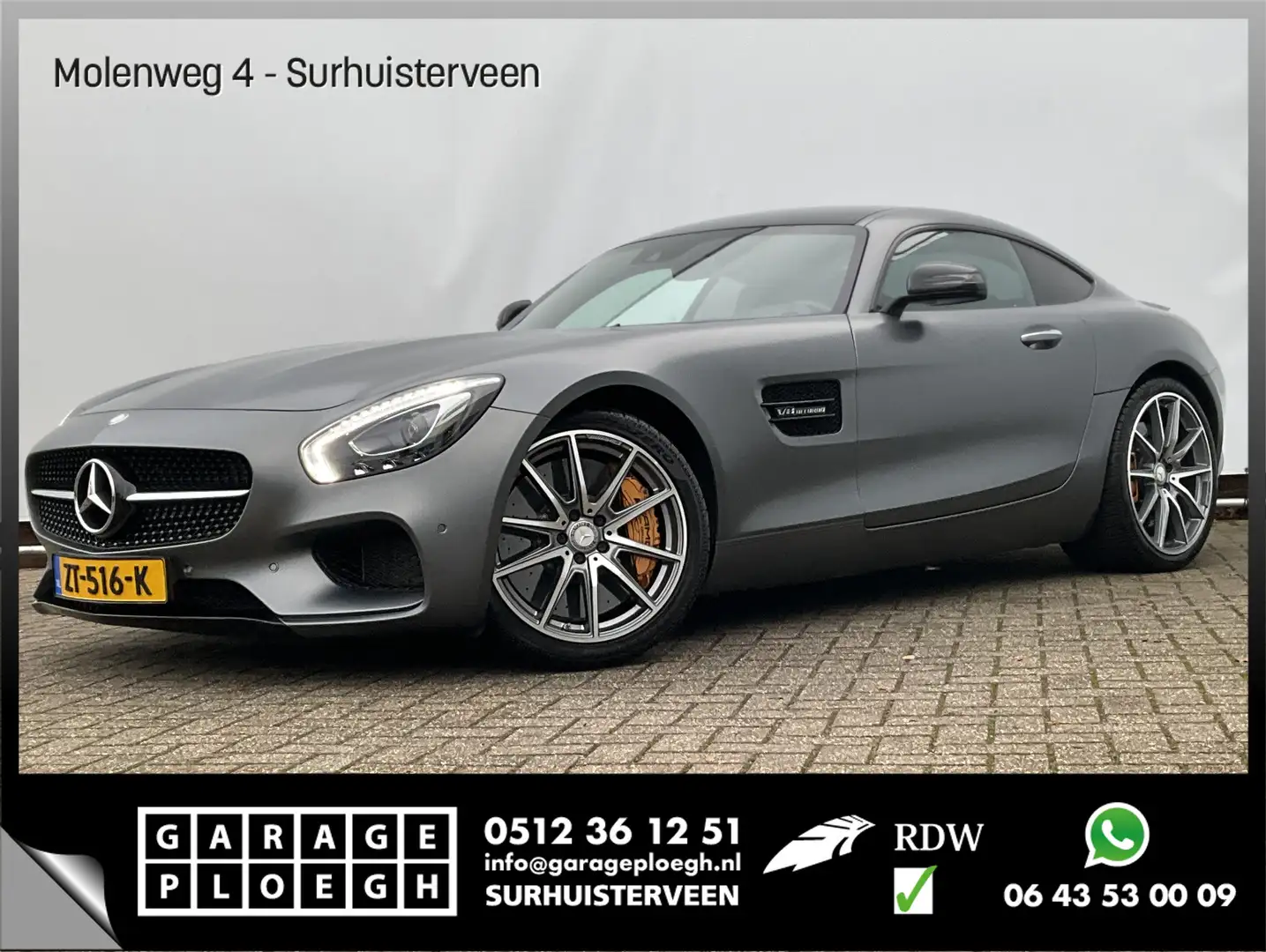 Mercedes-Benz AMG GT 4.0 S TURBO 510pk Frozen-Grey Pano. Keramic Burmes Grijs - 1