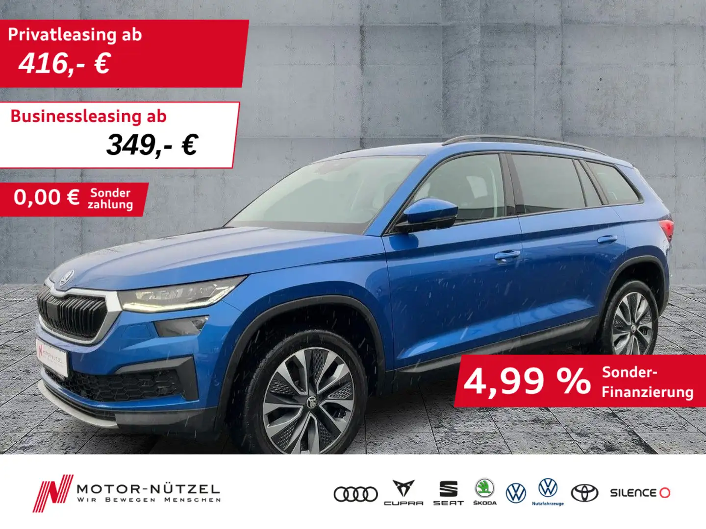 Skoda Kodiaq 2.0TDI DSG4x4 TOUR LED+NAV+ACC+STDHZG+RFK Blau - 1
