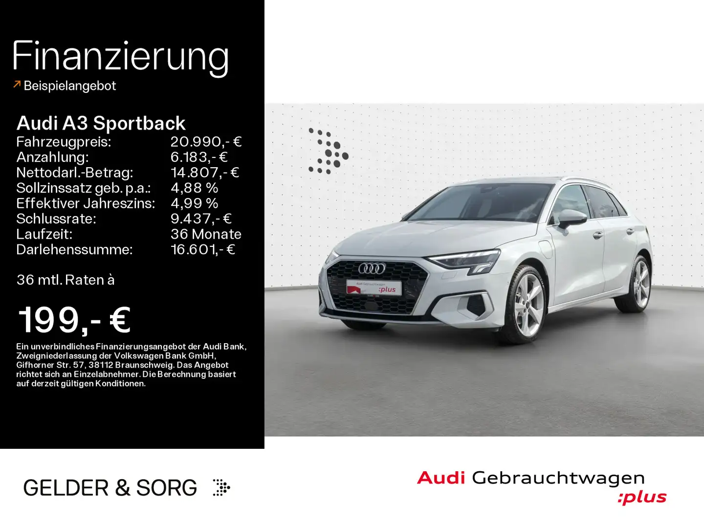 Audi A3 40 TFSIe AHK*LED*Navi*Sound*Virtual Blanc - 1