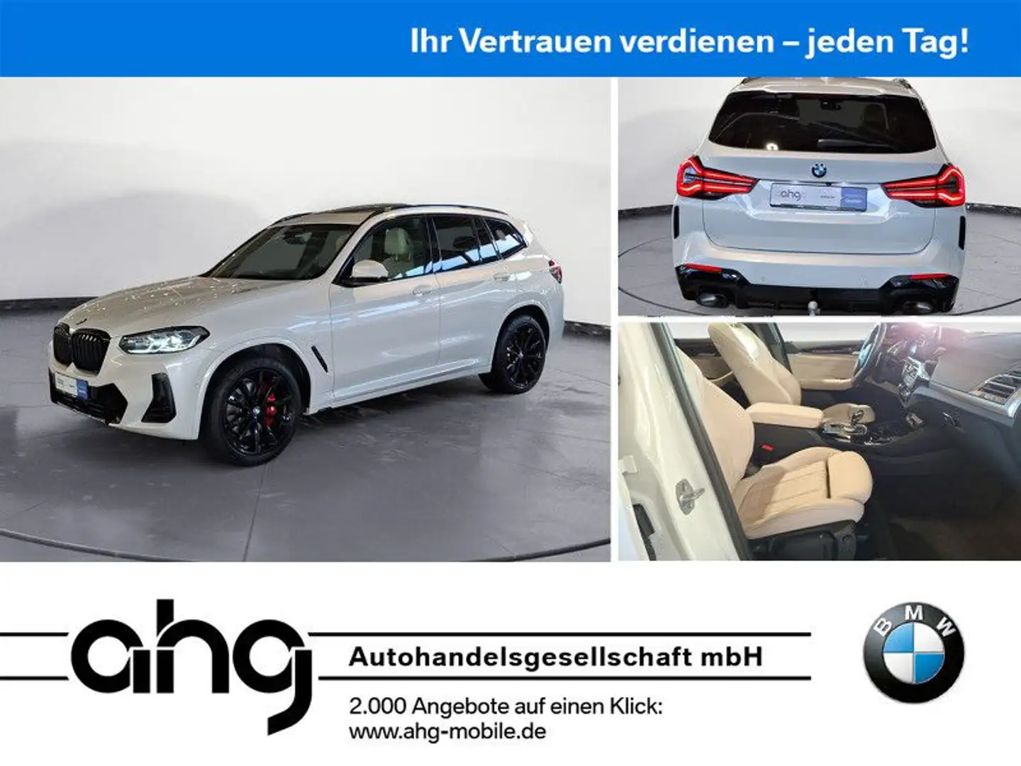 BMW X3 xDrive30i M Sport AHK/STHZ/PANO/LASER Weiß - 1