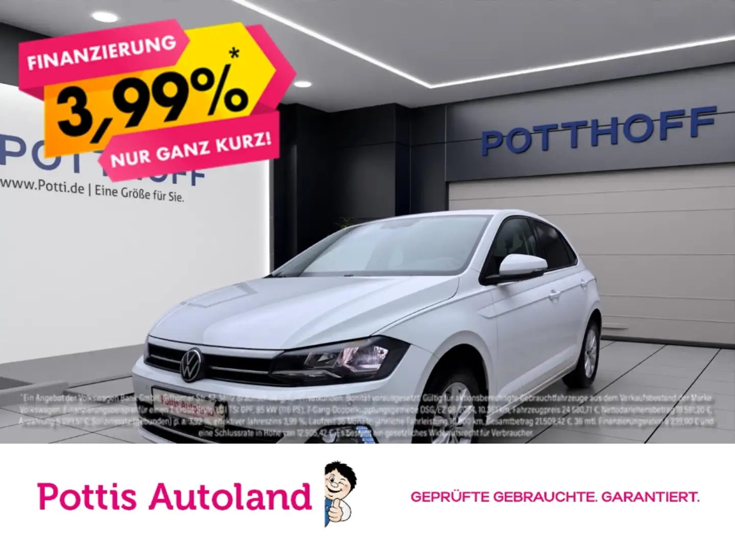 Volkswagen Polo 1.0 TSI HIGHLINE KAMERA PDC SITZHZG KLIMA Weiß - 1
