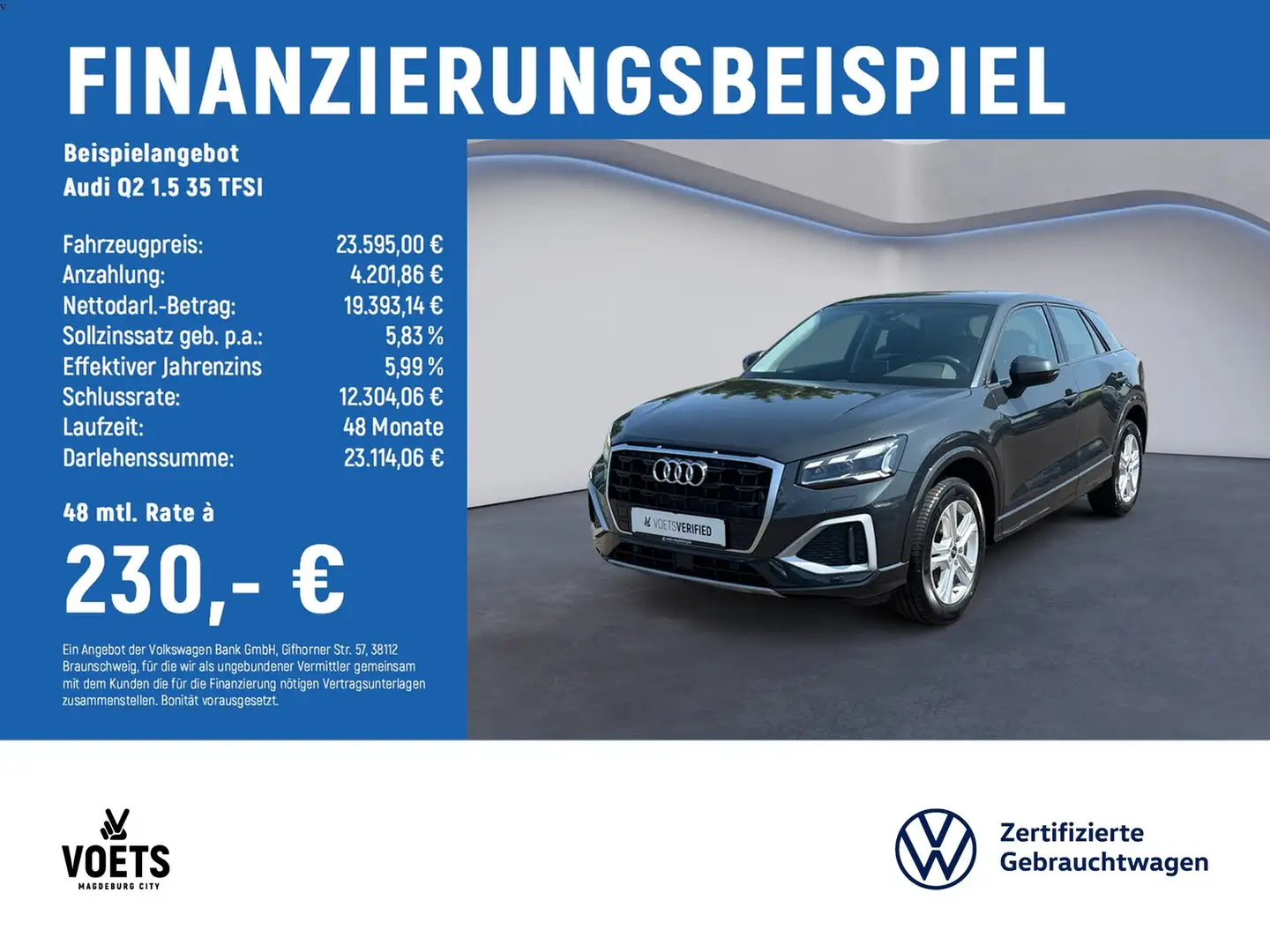 Audi Q2 1.5 35 TFSI advanced DSG+KAM+MATRIX Grijs - 2