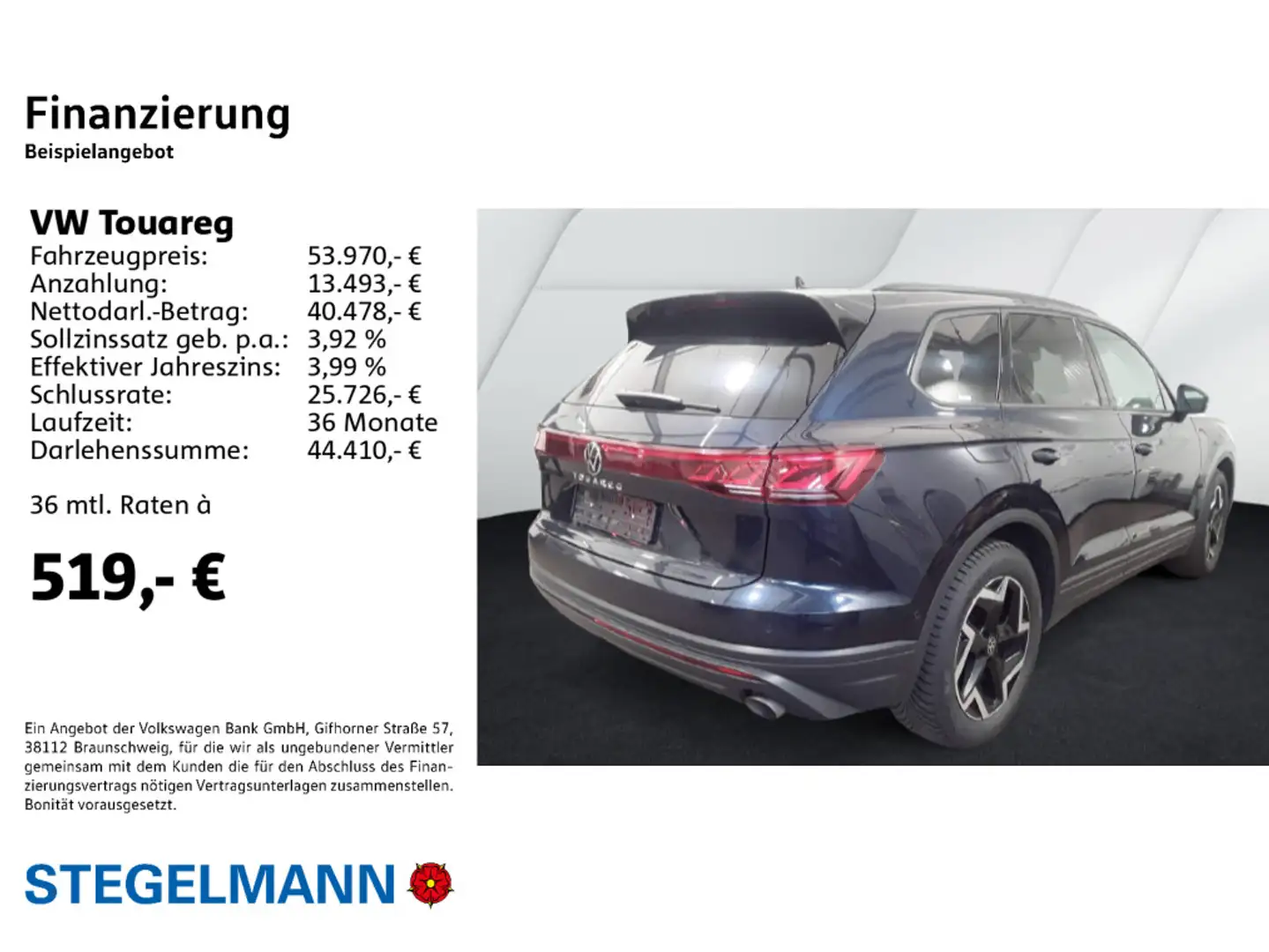Volkswagen Touareg 3.0 TDI Aut. 4M *AHK*Luft*Kamera*Navi* Blau - 2