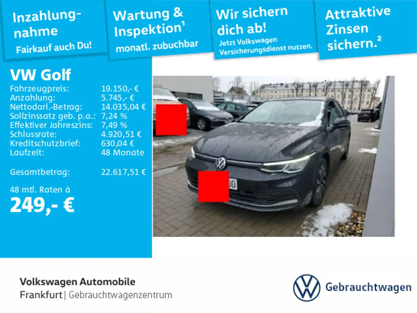 Volkswagen Golf VIII 1.5 TSI Life Navi ACC DAB+ LED Schwarz - 1