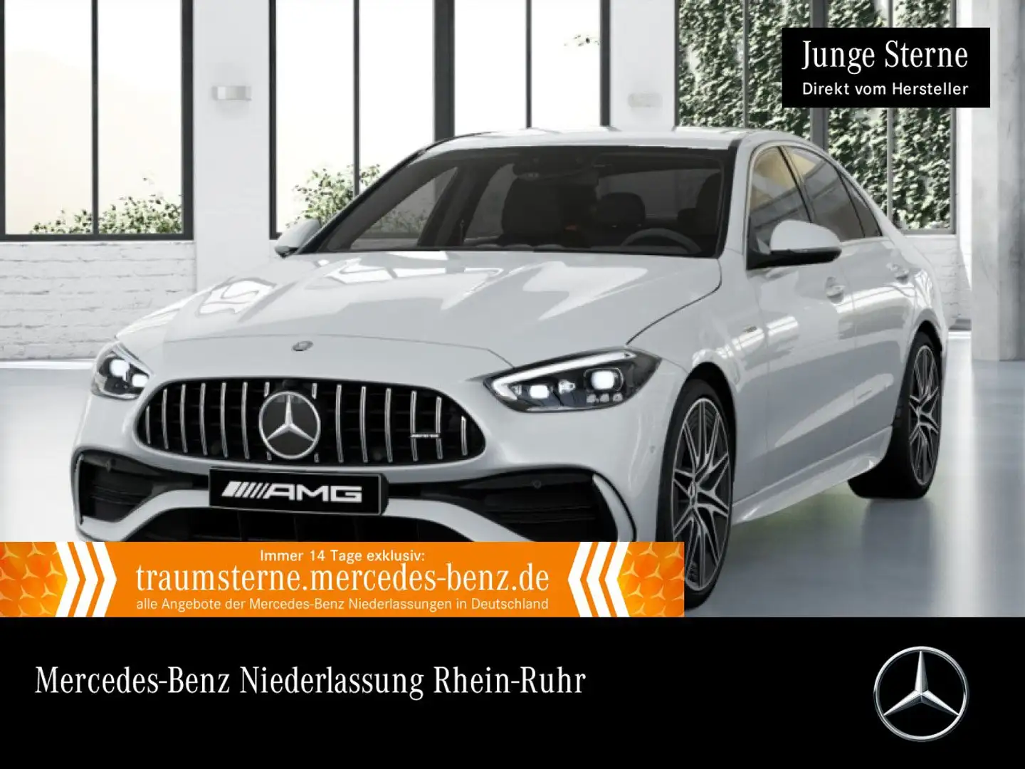 Mercedes-Benz C 43 AMG C 43 4M 360+AHK+KEYLESS+9G Weiß - 1