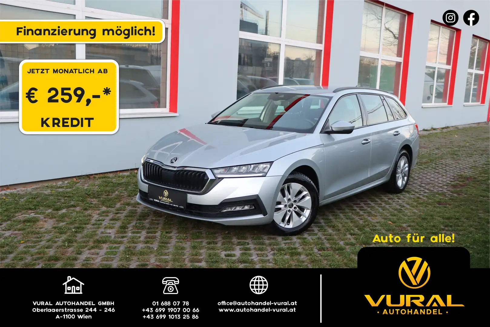 Skoda Octavia Combi 2,0TDI Style DSG | AHK | LED | Premium Paket Grijs - 1