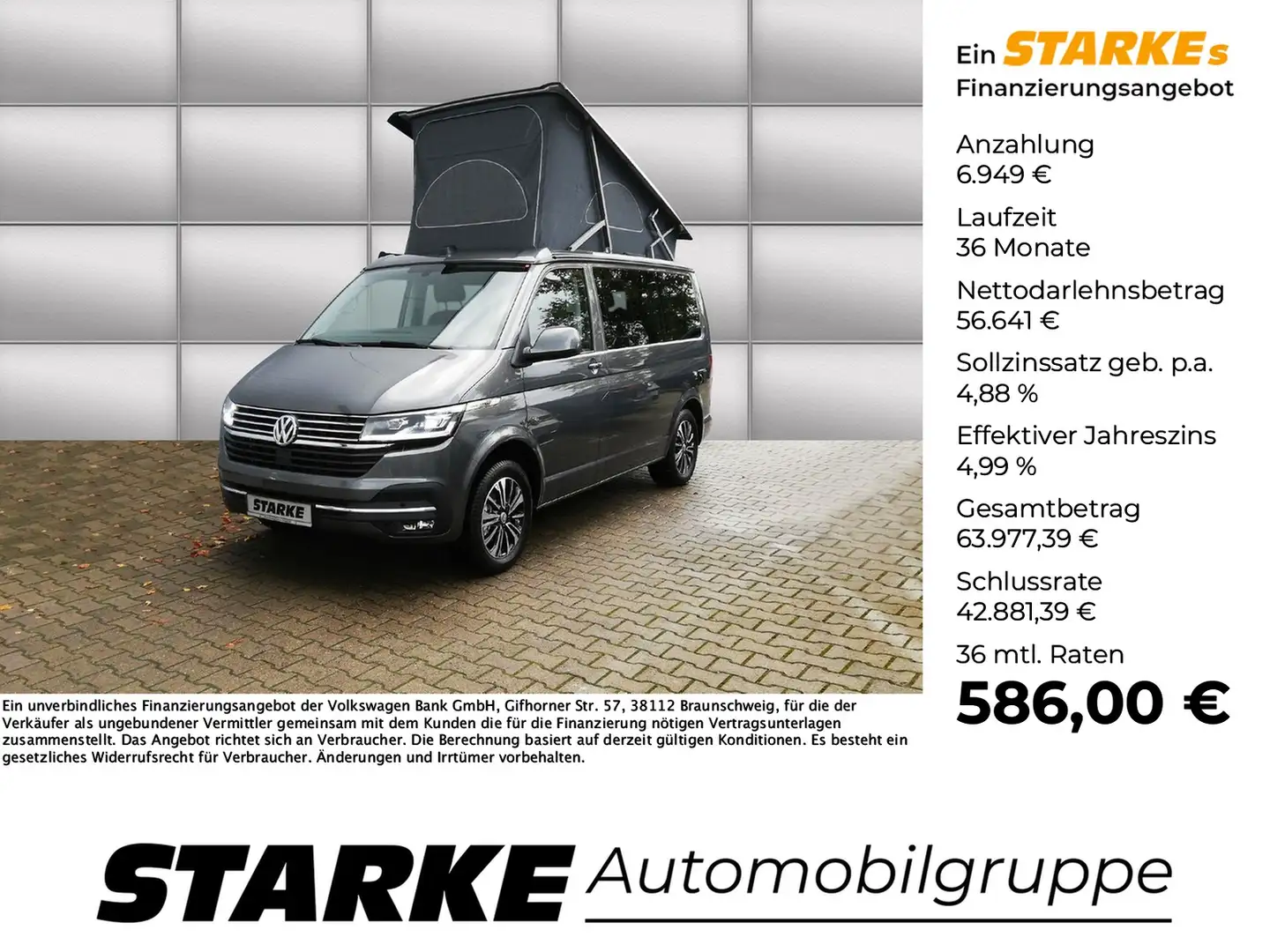 Volkswagen T6 California T6.1 2.0 TDI DSG Ocean Camper Šedá - 1