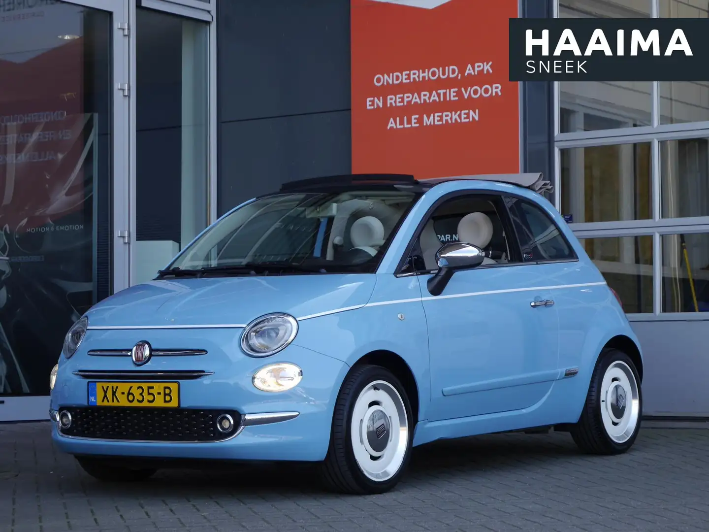 Fiat 500C 0.9 TwinAir Turbo Spiaggina 58 | Cabrio | Lichtmet Azul - 1