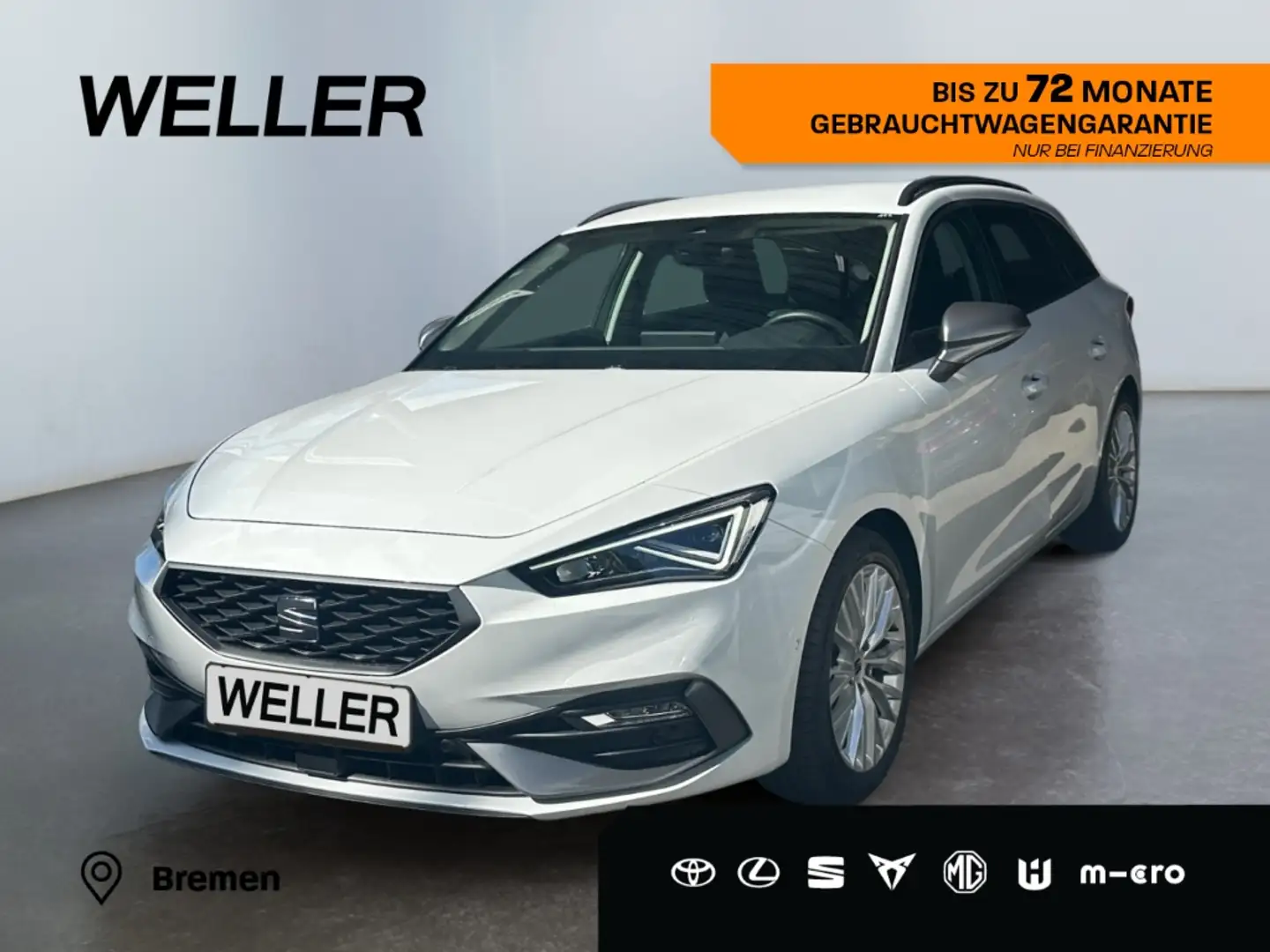 SEAT Leon ST 2.0 TDI DSG FR *LED*AHK*ACC*SHZ*Navi*PDC* Weiß - 1