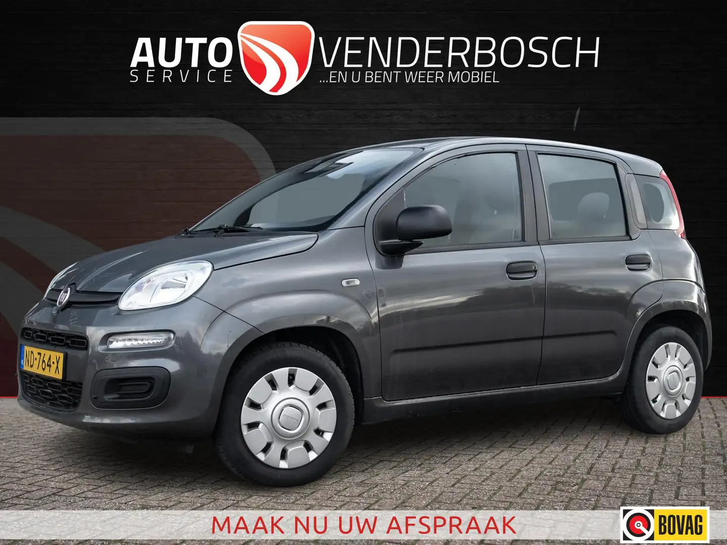 Fiat Panda 1.2 Popstar 69pk | Airco | Nederlandse auto Grijs - 1
