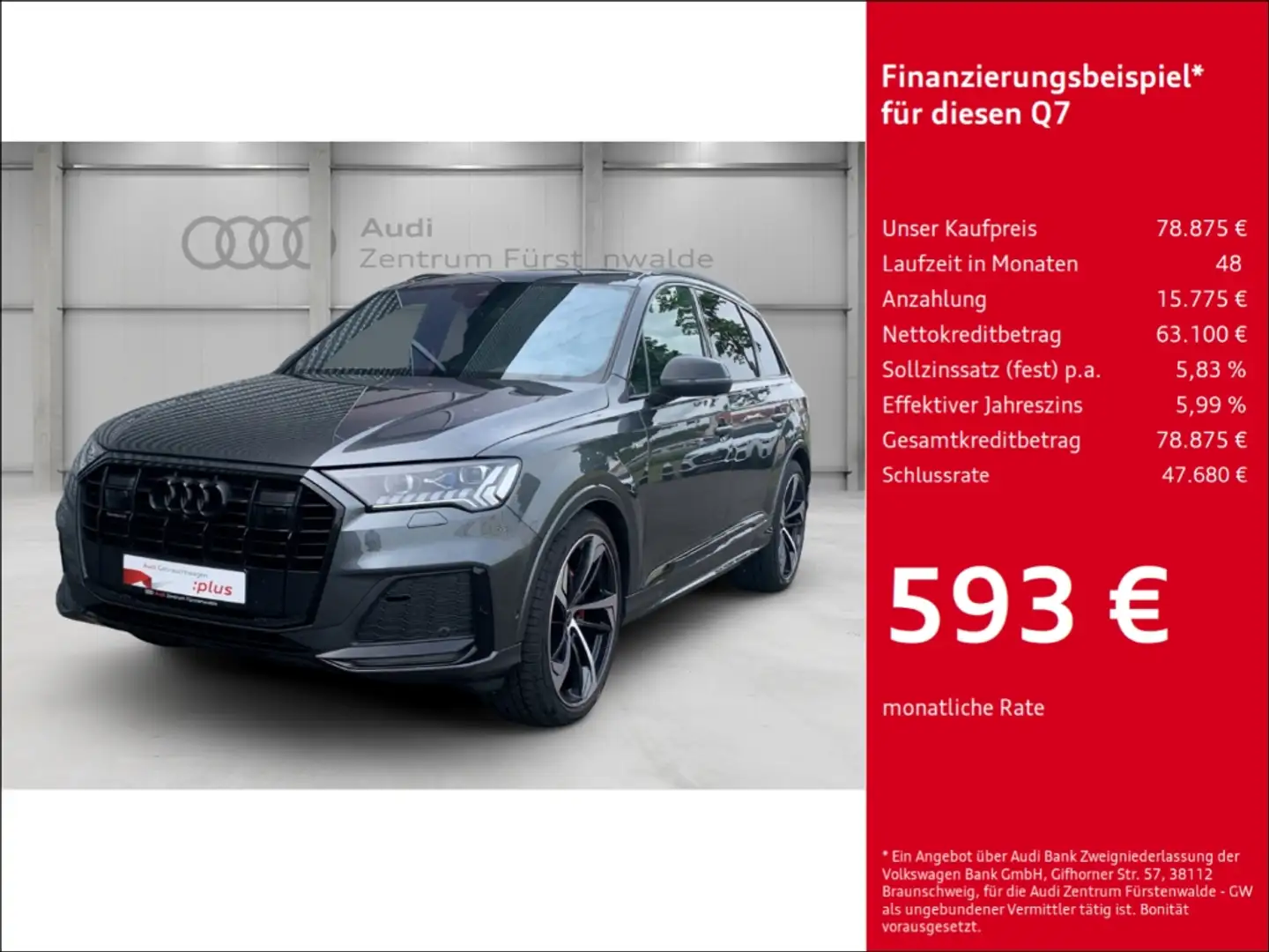 Audi Q7 50 TDI S-tronic quattro competition plus 7-Sitzer Gri - 1