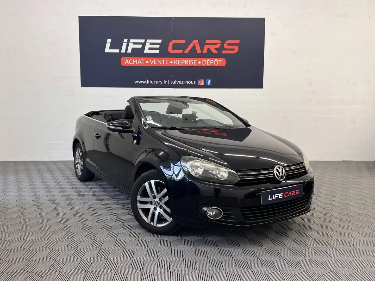 Volkswagen Golf VI 1.6 TDI 105 CABRIOLET - DISTRIBUTION NEUVE - GARANTIE 6 MOIS Noir - 2