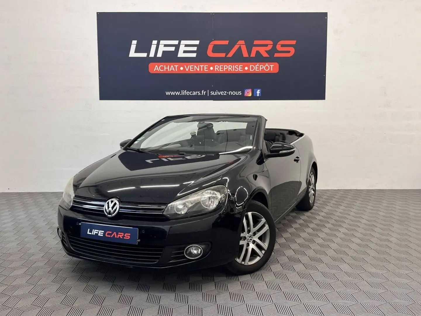 Volkswagen Golf VI 1.6 TDI 105 CABRIOLET - DISTRIBUTION NEUVE - GARANTIE 6 MOIS Noir - 1