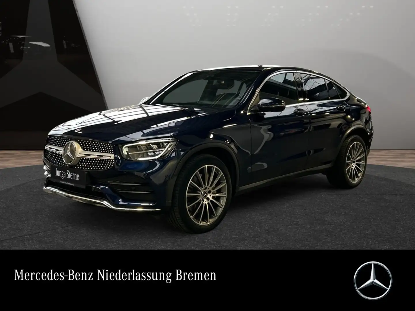 Mercedes-Benz GLC 300 d Coupé 4M AMG+360+AHK+LED+SPUR+TOTW+9G Blau - 1