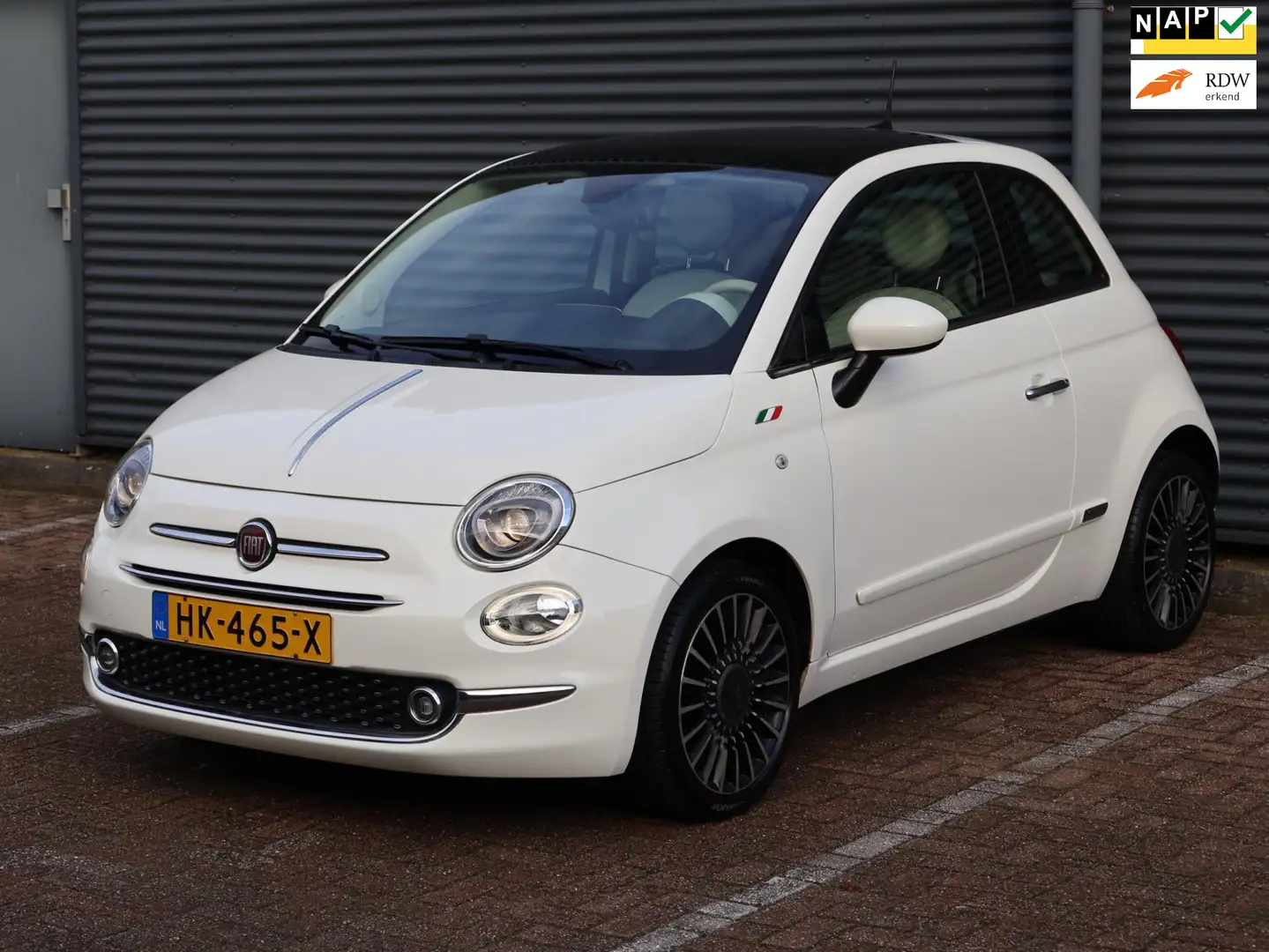 Fiat 500 0.9 TwinAir Turbo Lounge|Pano|Nav|PDC|Climate|2e E Weiß - 1