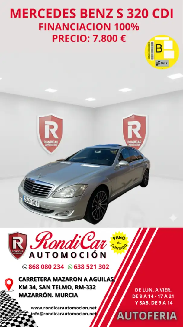 Mercedes-Benz S 320 320CDI Aut. Gris - 1