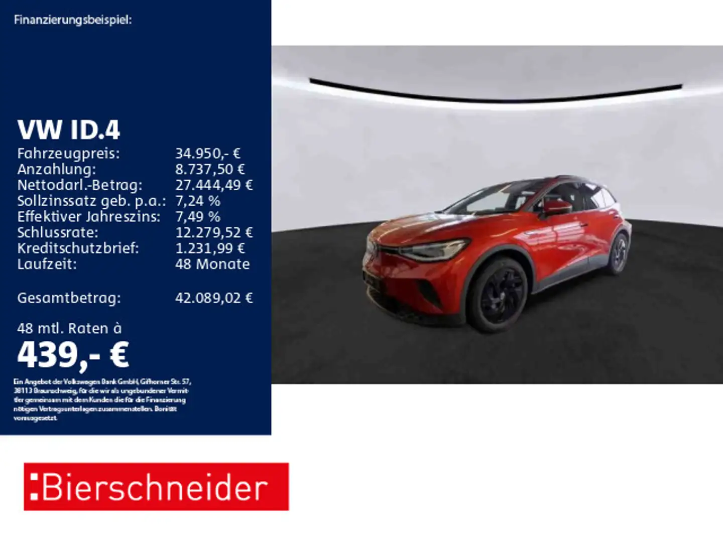 Volkswagen ID.4 Pro Pref AHK MATRIX PANO DCC 21 Rot - 1