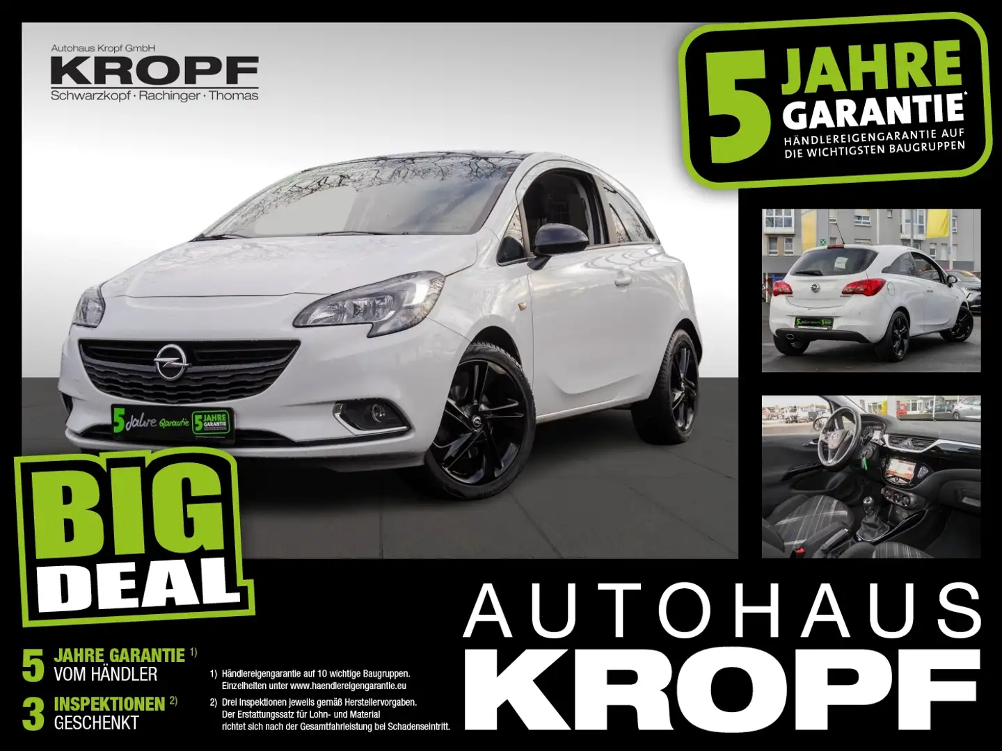 Opel Corsa E 1.0 Turbo ecoFlex **KlimaA SHZ** Weiß - 1