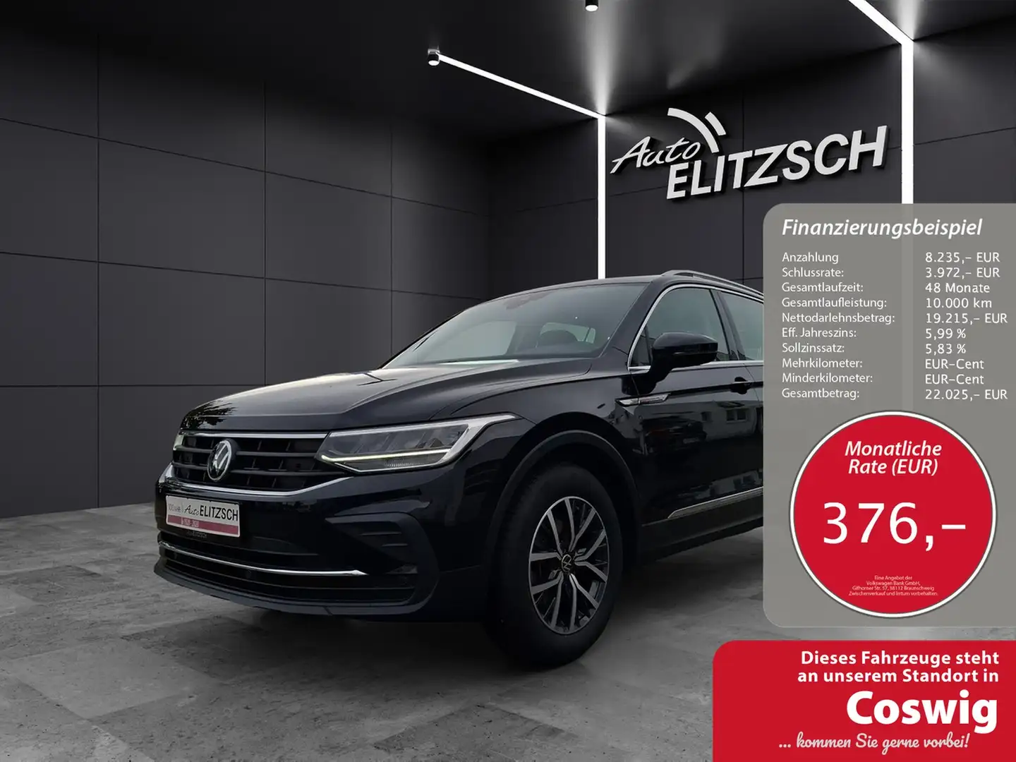 Volkswagen Tiguan TSI Life DSG LED Navi Pano ACC PDC SH Schwarz - 1