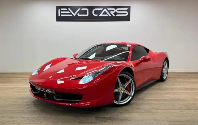 Ferrari 458 V8 4.5 570 ch BVA Origine France / LIFT / Écussons Scuderia / Rosso Corsa