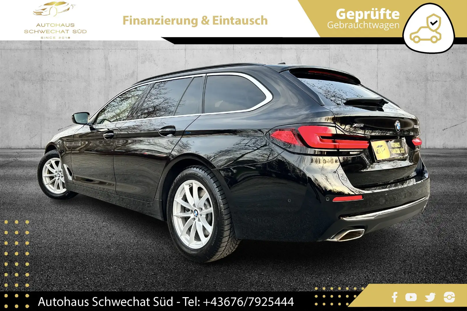 BMW 520 d xDrive Luxury Line// FACELIFT // 1.BESITZ //MWST Schwarz - 2