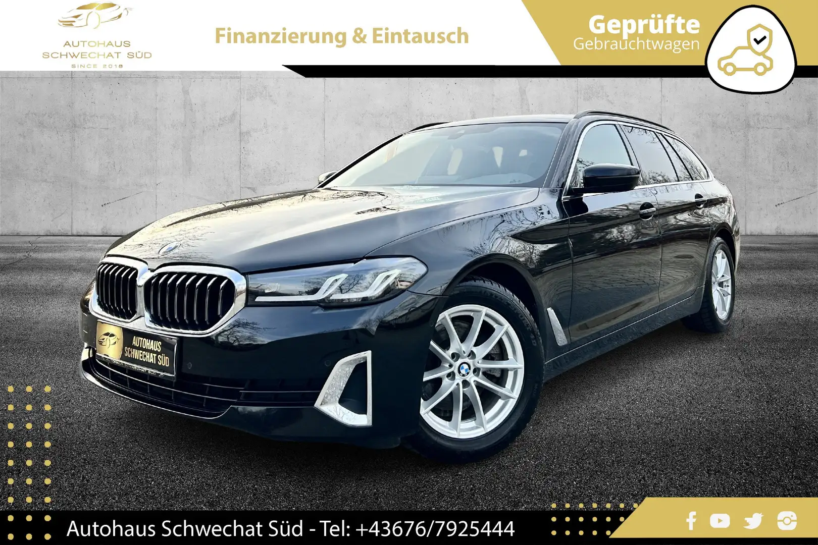 BMW 520 d xDrive Luxury Line// FACELIFT // 1.BESITZ //MWST Schwarz - 1