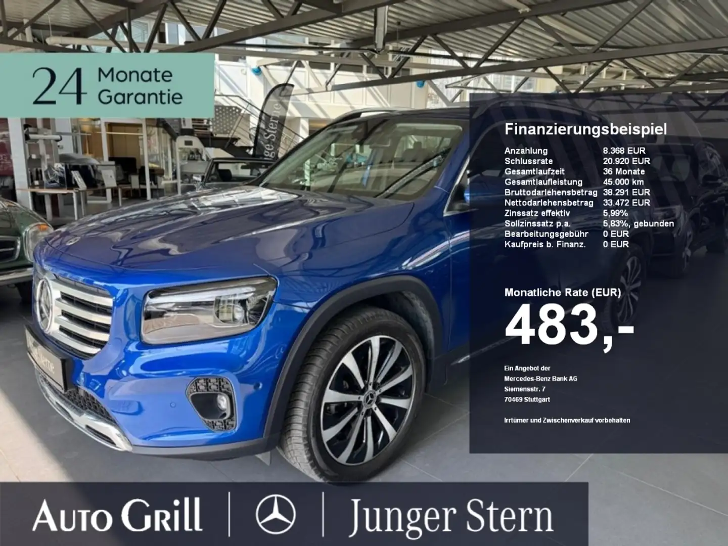 Mercedes-Benz GLB 180 d Prog Standheizung AHK Distronic KeyGO Blau - 1