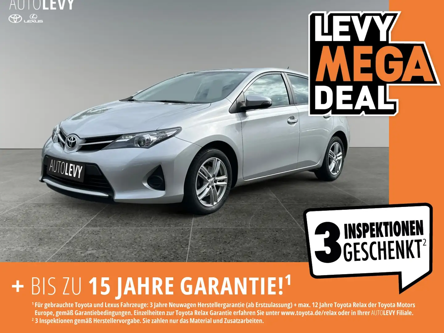 Toyota Auris 5-TÜRER. 1.3 *KLIMAAUTO*LM*USB*AUX* Silber - 1