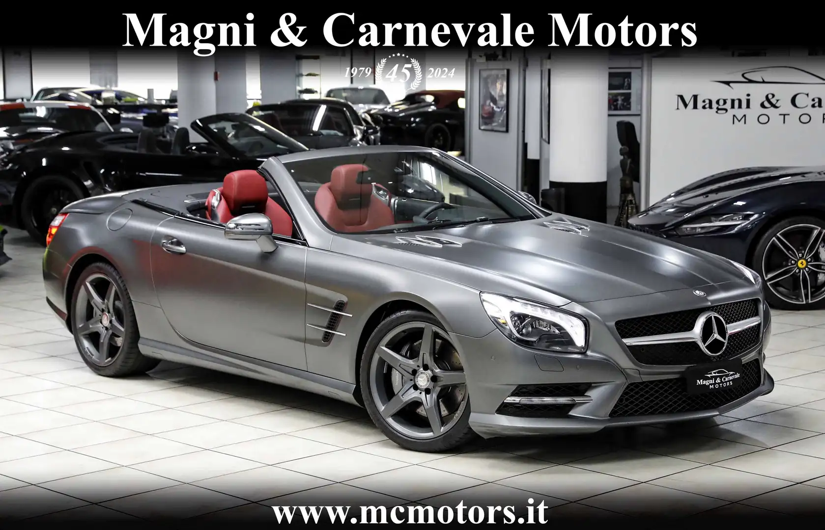 Mercedes-Benz SL 350 AMG LINE|AIR SCARF|TETTO PANORAMA|CLIMA SEATS Grigio - 1