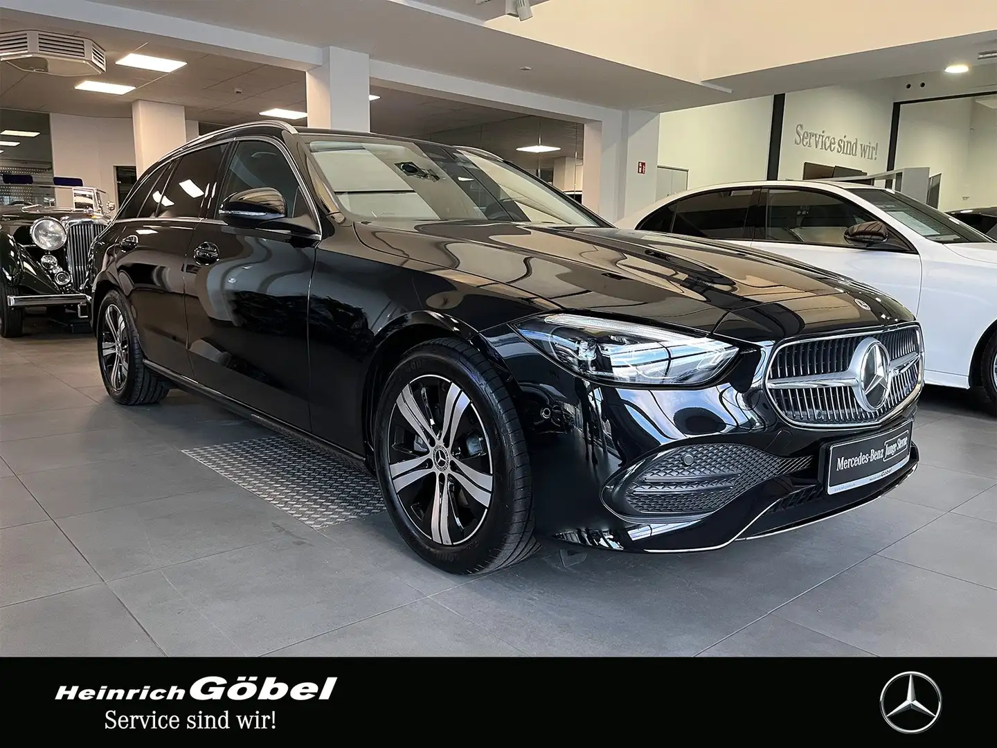 Mercedes-Benz C 180 T AVANTGARDE+AHK+LED+KAMERA+NAVI+CARPLAY Zwart - 2