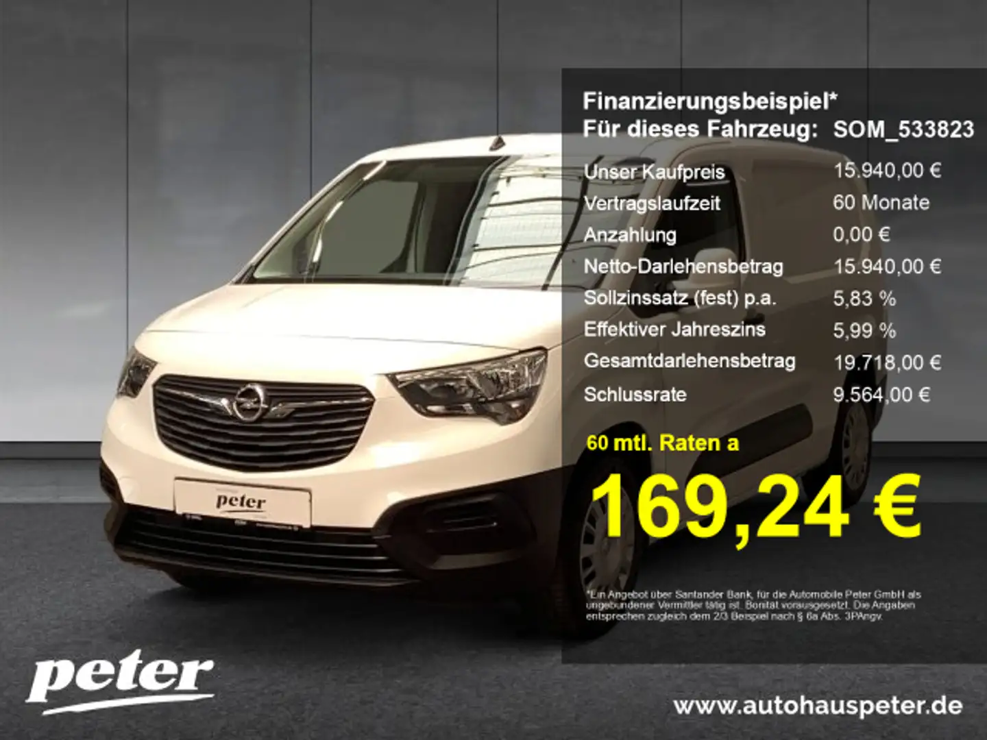 Opel Combo Combo Cargo XL 1.2 Turbo Edition Klima Sitzheizung Weiß - 1
