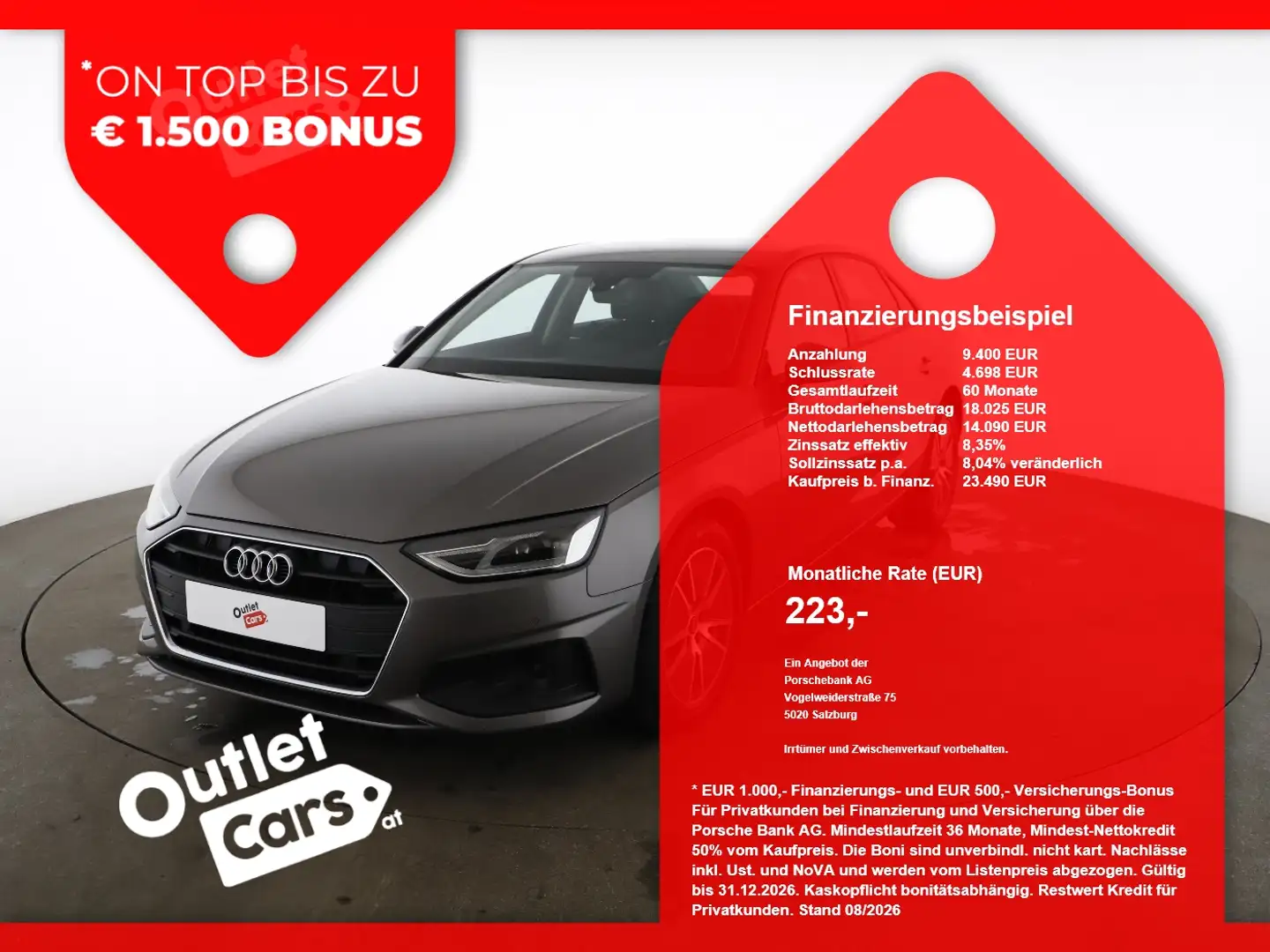 Audi A4 35 2.0 TDI NAVI+RADAR+Standh.+Alcant.+LM+PDC Grau - 1
