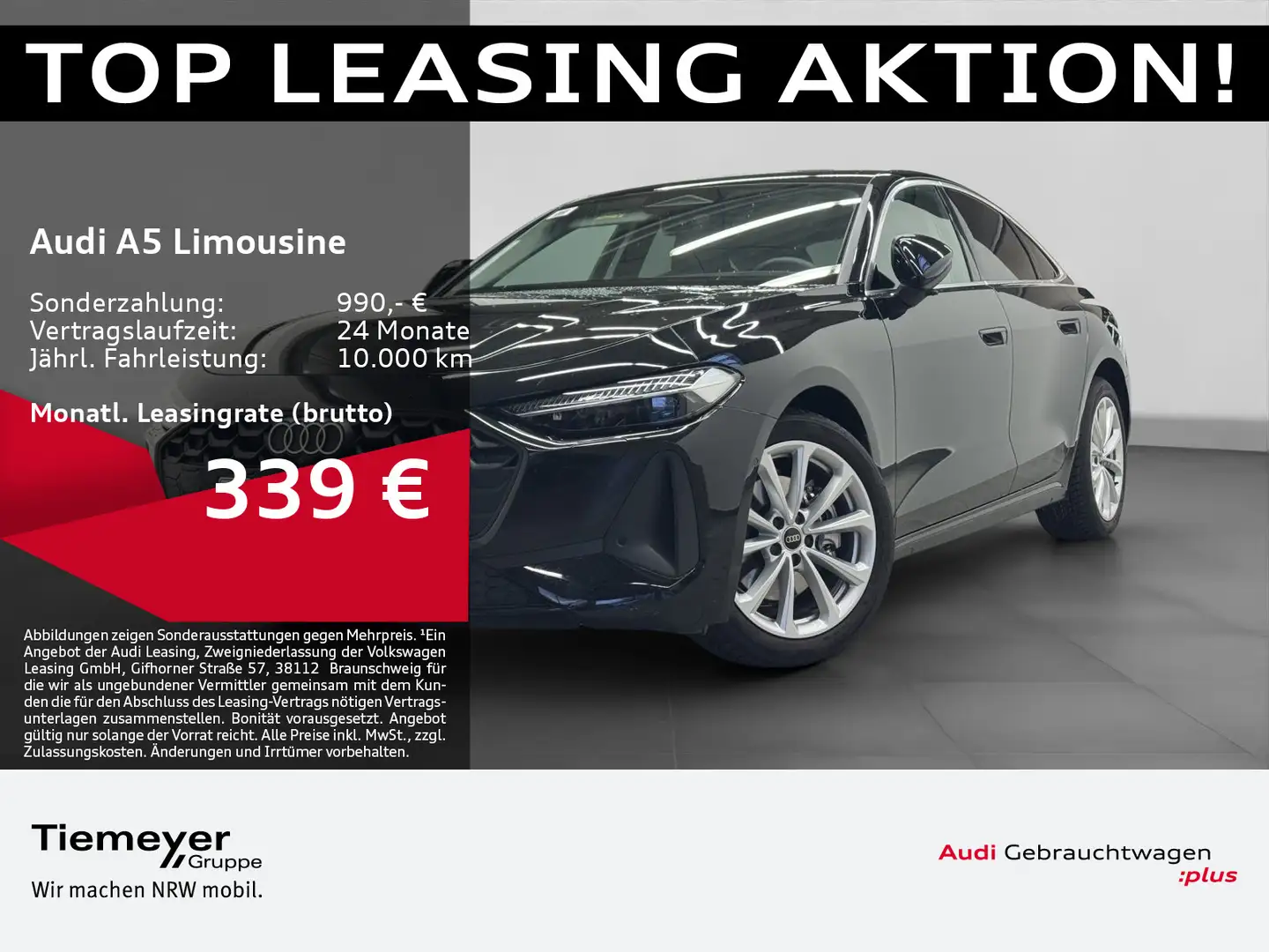 Audi A5 TFSI Q LM19 LEDER LED+ ASSIST Schwarz - 1