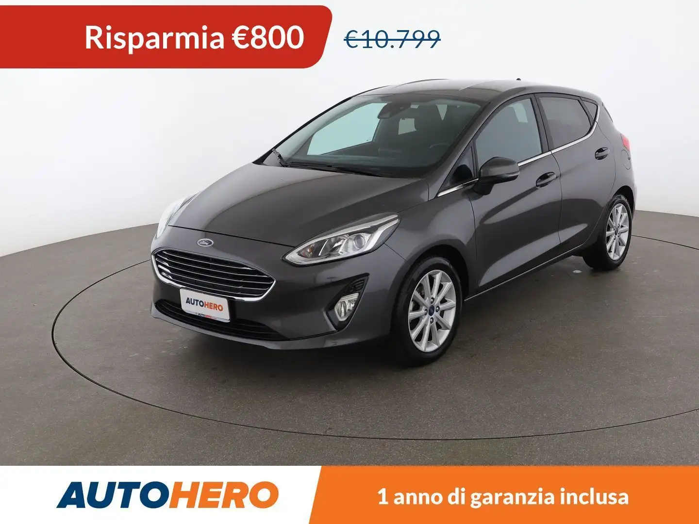Ford Fiesta 1.1 Titanium 85 CV Grigio - 1
