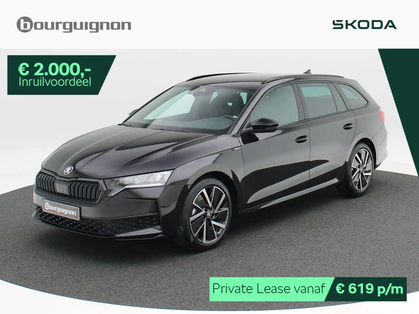 Skoda Octavia Combi Sportline Business 1.5 TSI 150 PK | Automaat Zwart - 1
