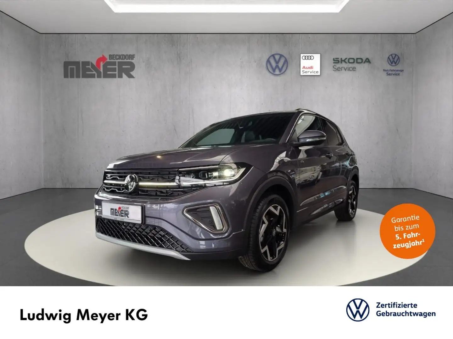 Volkswagen T-Cross R-Line 1.0 TSI DSG Klima Navi Rückfahrkamera Grau - 1