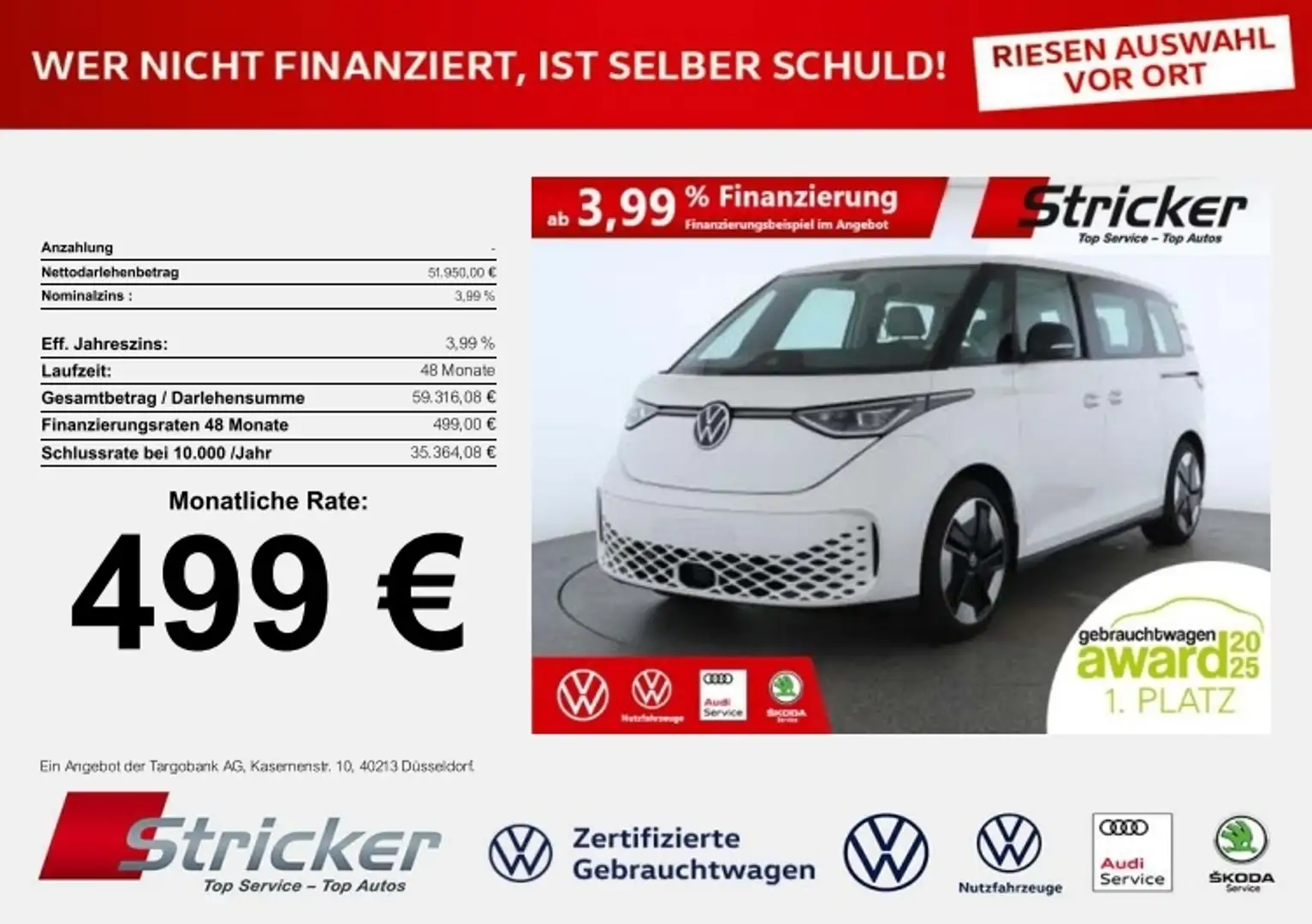 Volkswagen ID. Buzz Pro KR 210/79 499,-ohne Anzahlung AHK Navi Weiß - 1