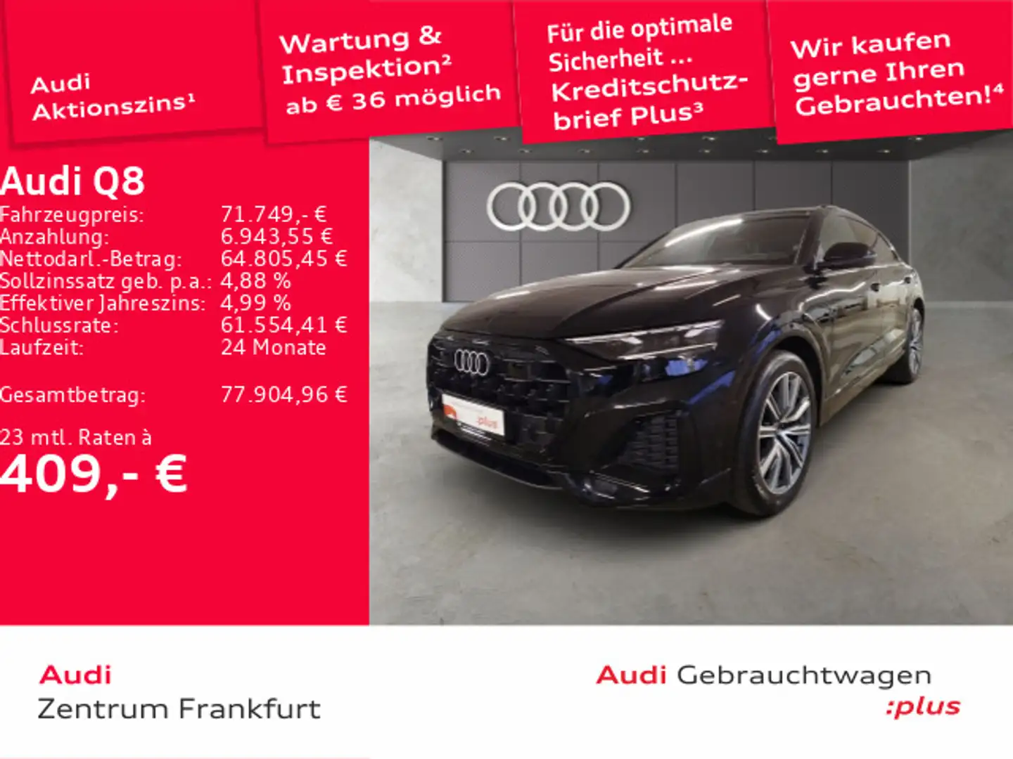Audi Q8 45 TDI quattro tiptronic Matrix-LED Hu air s Schwarz - 1