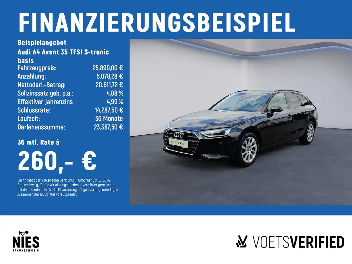 Audi A4 Avant 35 TFSI S-tronic basis RearView+NAVI+SHZ Schwarz - 2