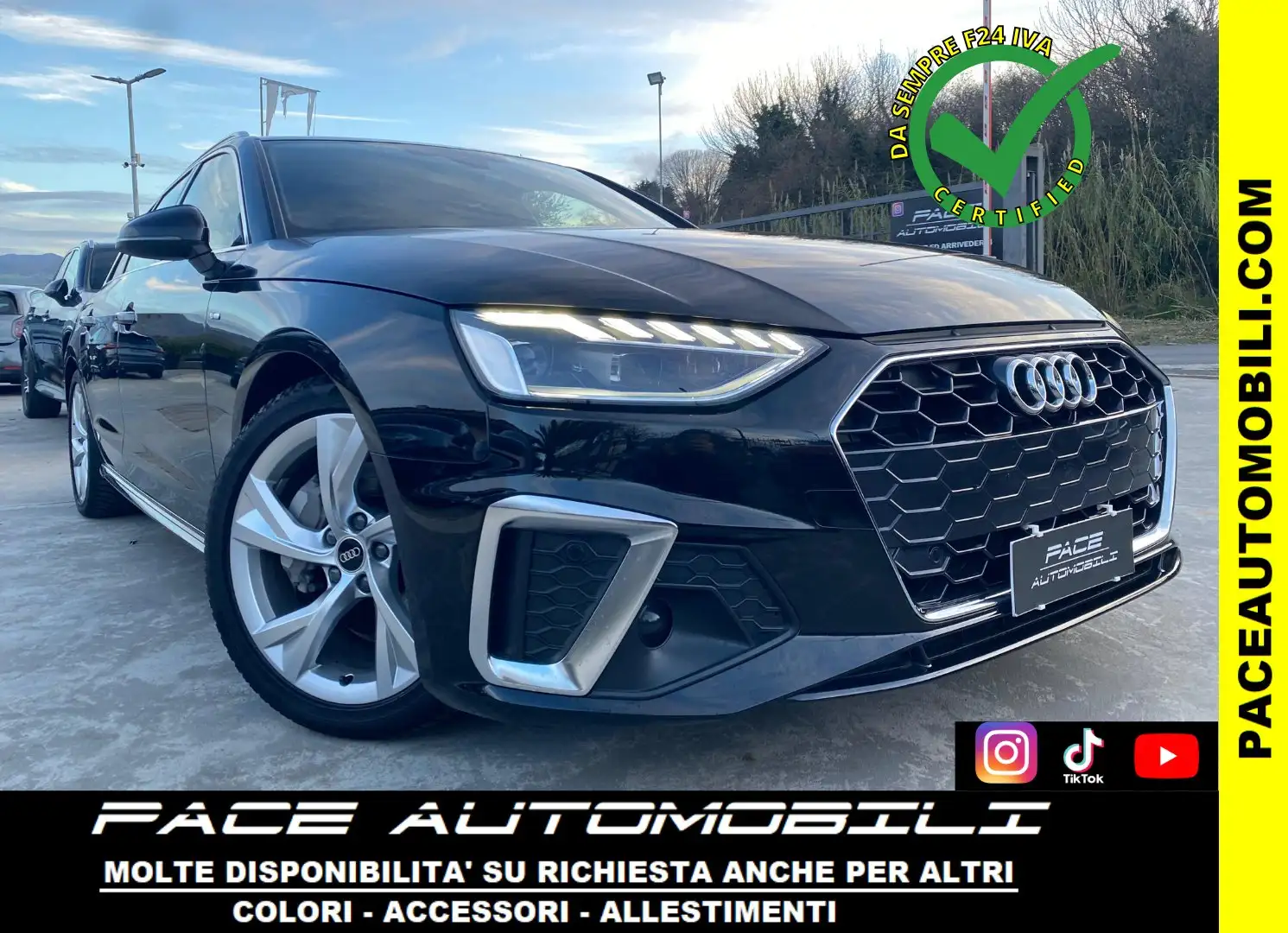 Audi A4 AVANT 40 TDI S LINE SLINE S-LINE LED PELLE PDC ACC Schwarz - 1