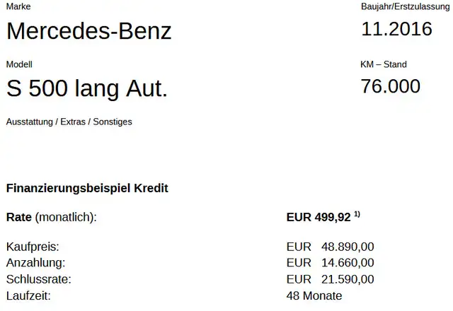 Mercedes-Benz S 500 lang Aut. Ansicht 28